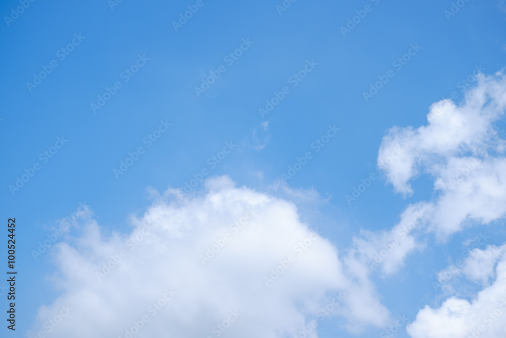 Abstract White clouds on a blue sky background Abstract White clouds on a blue sky background