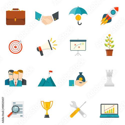 Entrepreneurship Flat Color Icons 