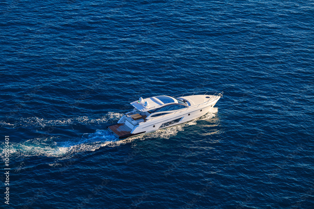 Naklejka premium luxury motoryacht