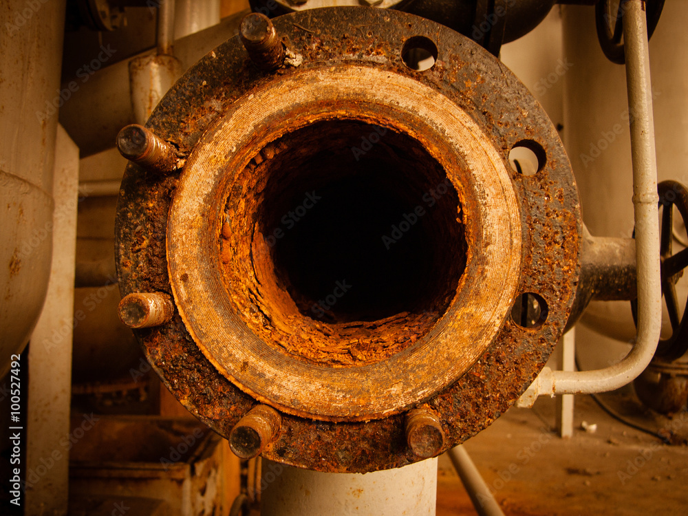 Old rusty flange.
