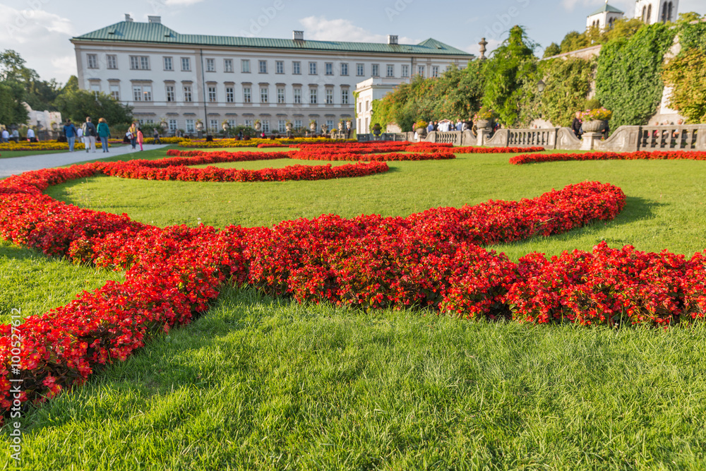 Obraz premium Gardens of Mirabell in Salzburg Old Town, Austria
