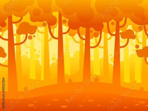 Game Seamless Horizontal Forest Background