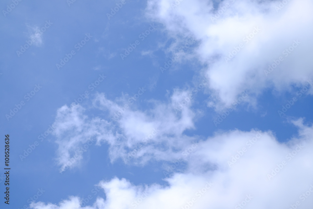Abstract White clouds on a blue sky background Abstract White clouds on a blue sky background