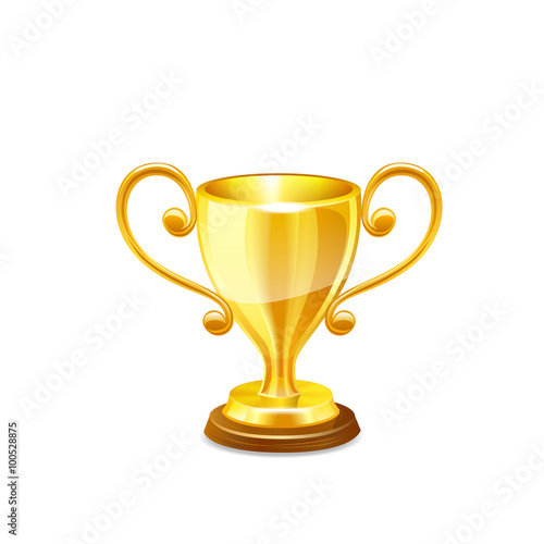 Gold Trophy Cup. Vector