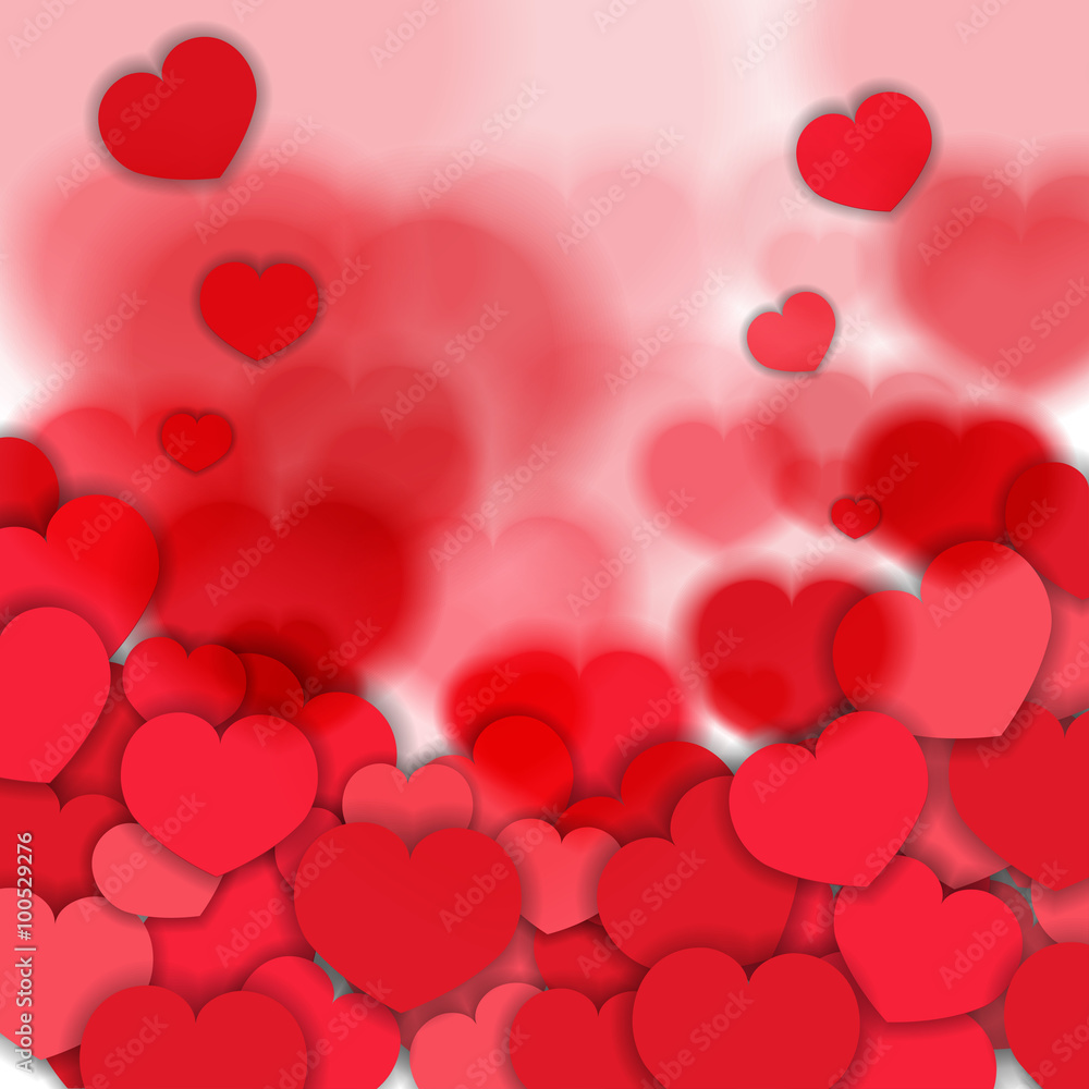 Romantic Background with Hearts