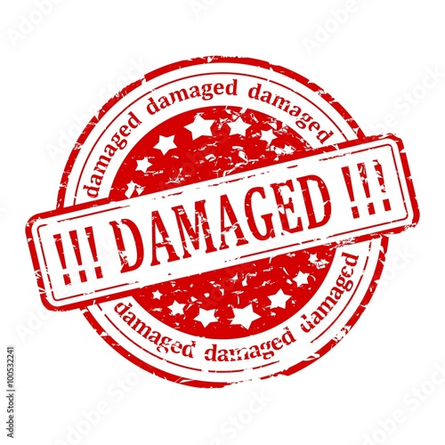 Red stamp - damaged