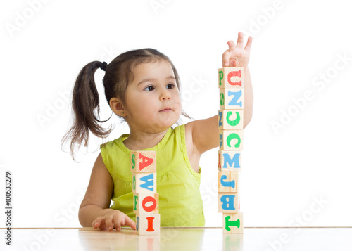 child little girl playing w...