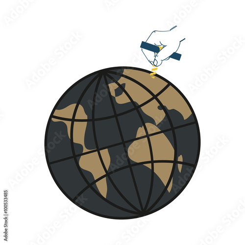 Wallpaper Mural color image of the earth Torontodigital.ca