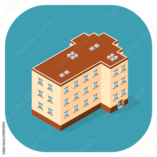 Vector illustration Icon of modern flats or apartments.
Modern housing projects.