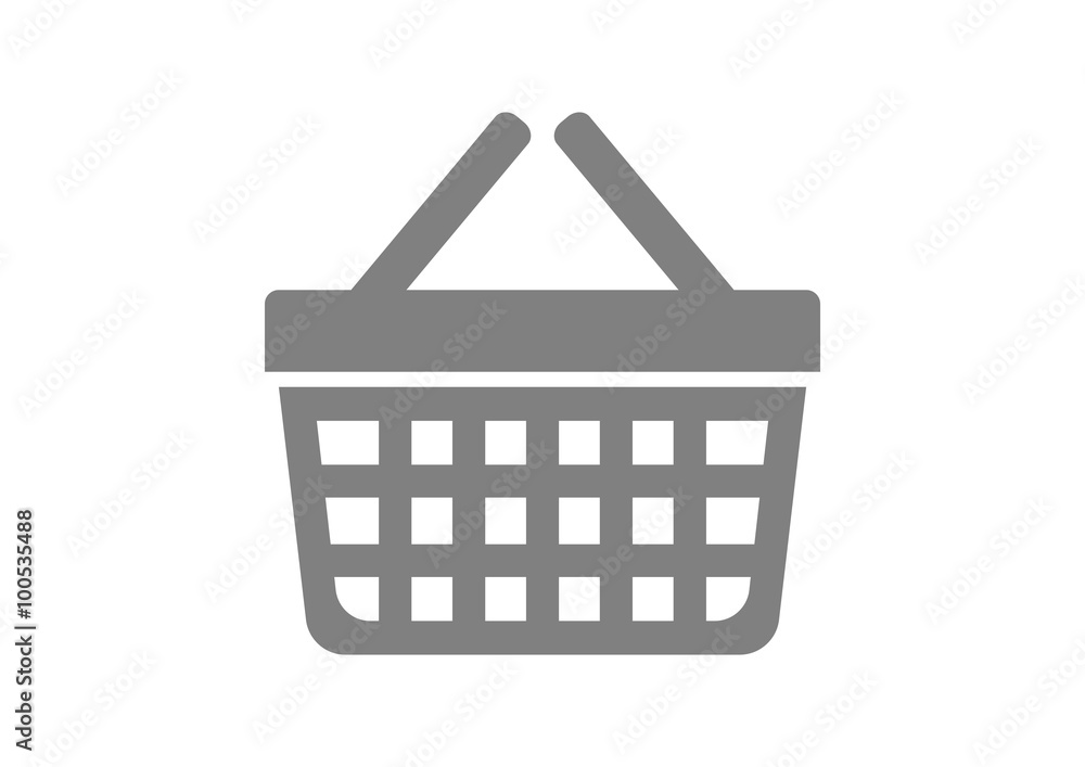 Shopping basket icon on white background Shopping basket icon on white background