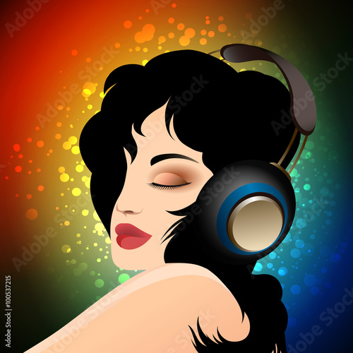 Girl in headphones
