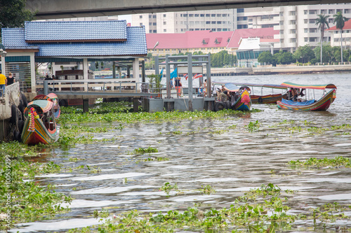 Wallpaper Mural Bangkok, Thailand - November 09, 2015: view from tourists boats on Chao Phraya river Torontodigital.ca