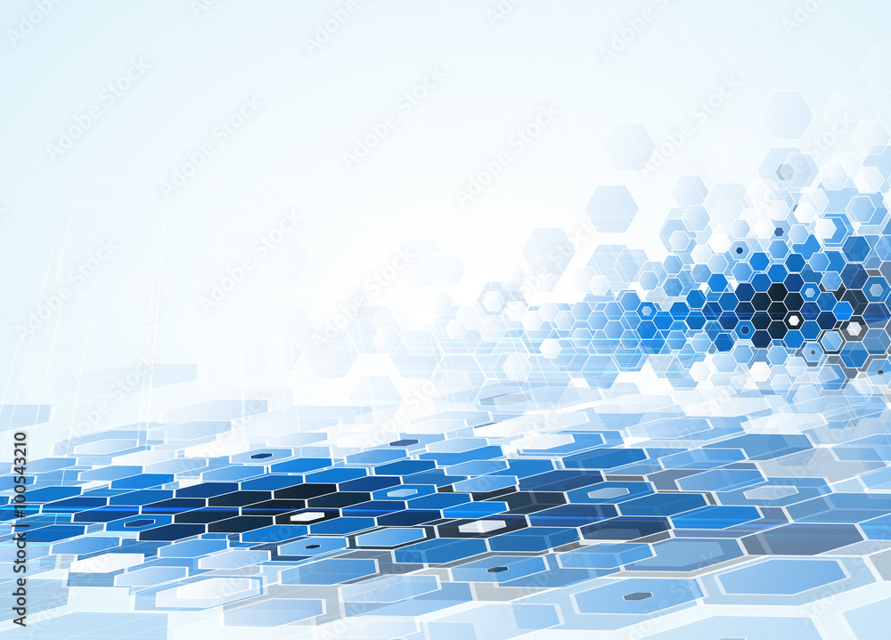 Obraz premium Scientific Future Technology. For Business Presentation. Flyer, Poster Vector Concept Background