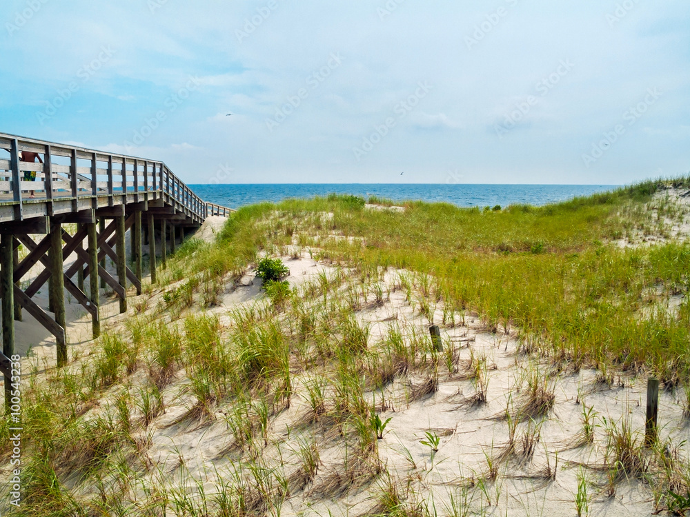 Fototapeta premium Boardwalk to the Sea