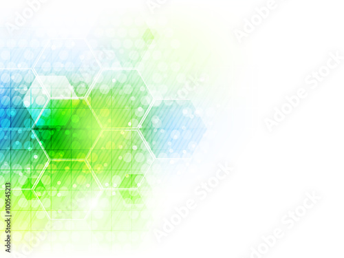 Abstract vector future business technology background with hexagon pattern.