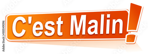 c'est malin sur étiquette orange