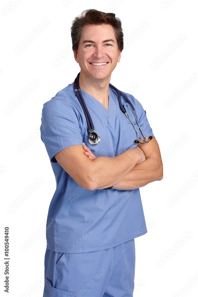 Smiling medical doctor man. Smiling medical doctor man.
