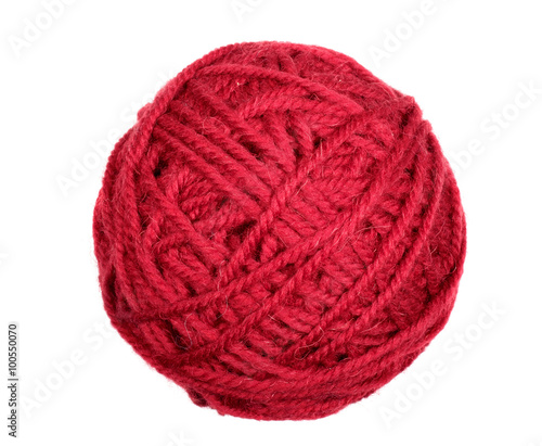 Red skein over white