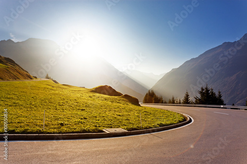 Winding mountain road
