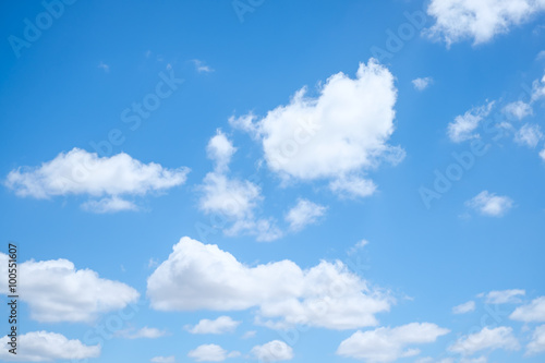 Abstract White clouds on a blue sky background