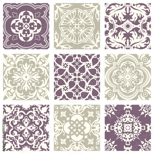 Classic vintage elegant pastel violet seamless abstract pattern 30 