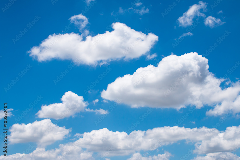 Obraz premium blue sky with clouds closeup