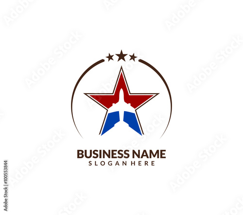 travel, airplane, transport, tour, vector, logo, design