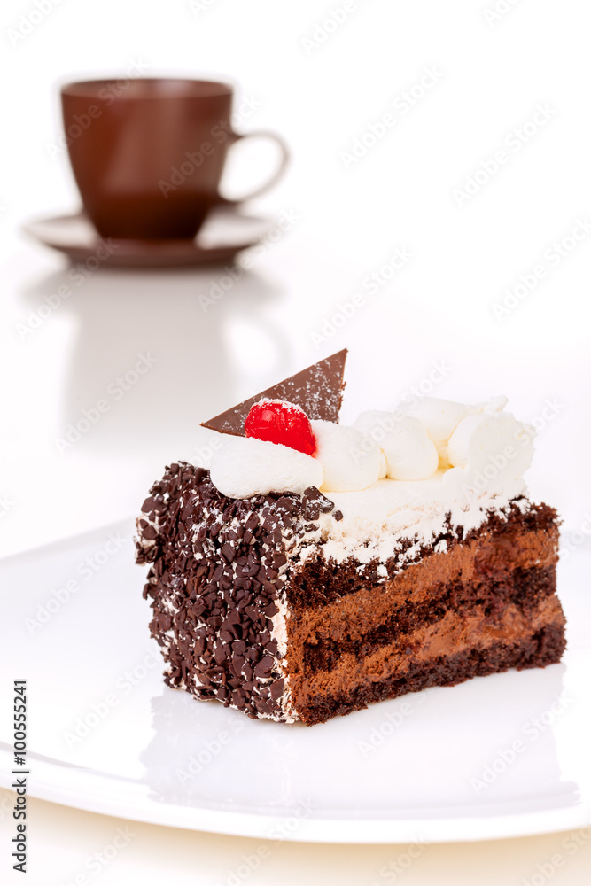 piece of cake on a white background piece of cake on a white background