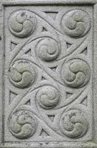 Old stone carved Celtic design 