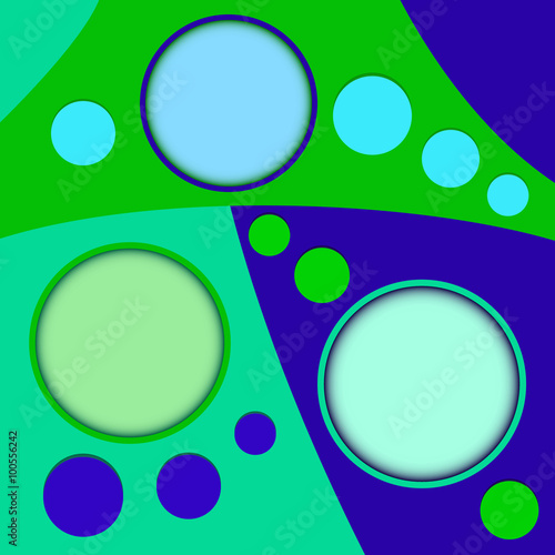 Abstract round text boxes