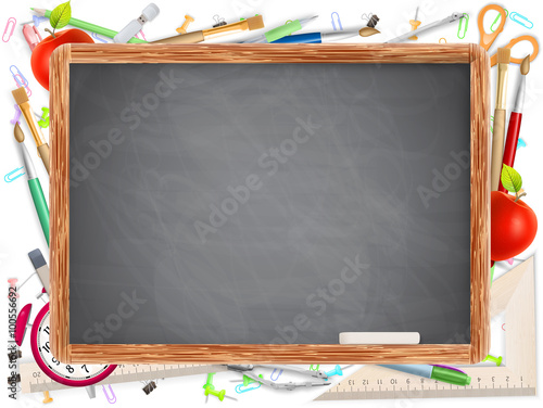 Black desk with copyspace. EPS 10