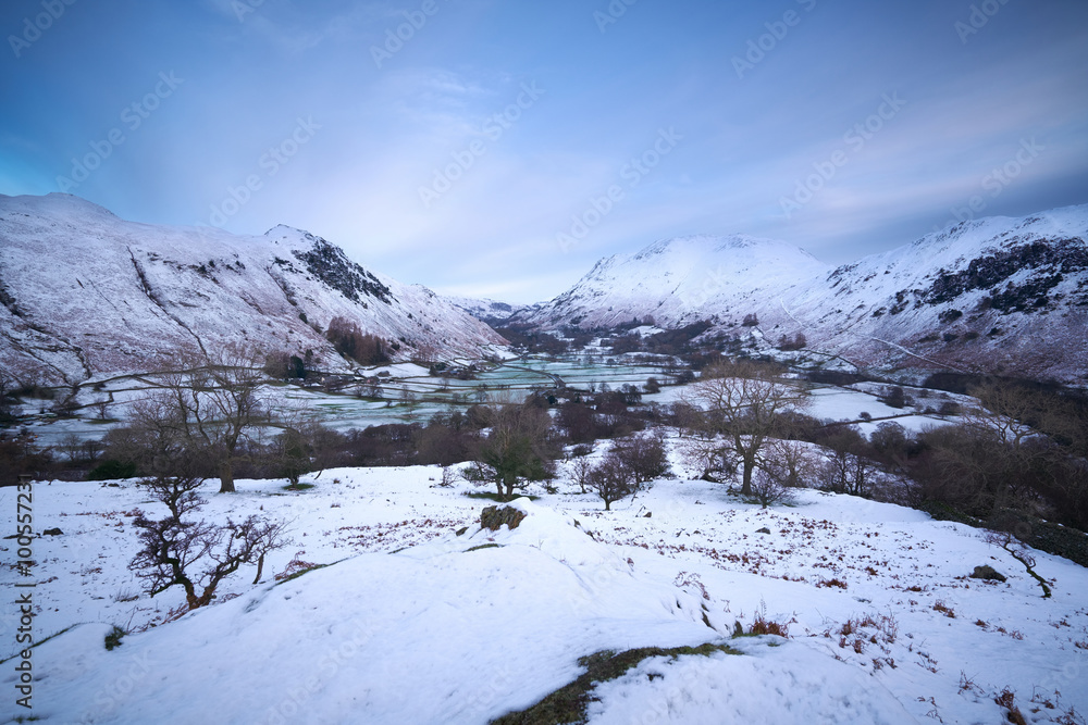 Lake District Mountains in Winter.