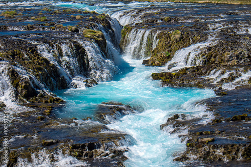 The beautiful Bruarfoss waterfall in Iceland