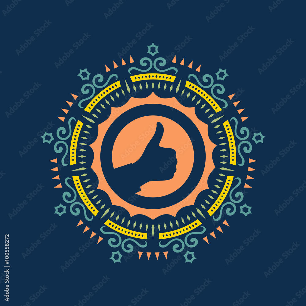 OK hand symbol. Thumbs up. OK sign icon. Vector illustration. OK hand symbol. Thumbs up. OK sign icon. Vector illustration.