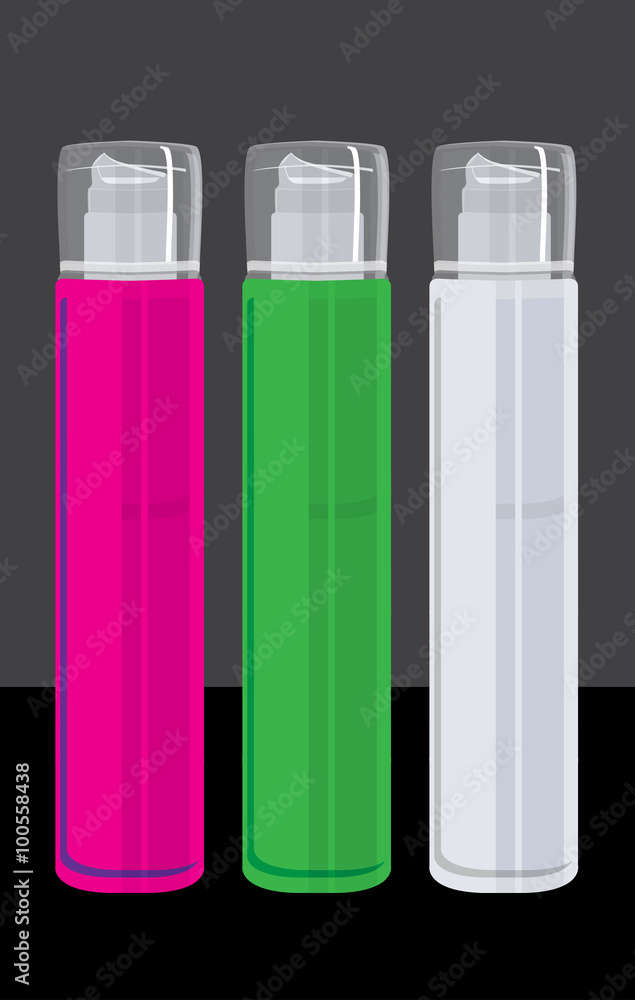 Blank aluminium spray can template with transparent cap for paint, hairspray, deodorant, . Packaging collection. Blank aluminium spray can template with transparent cap for paint, hairspray, deodorant, . Packaging collection.