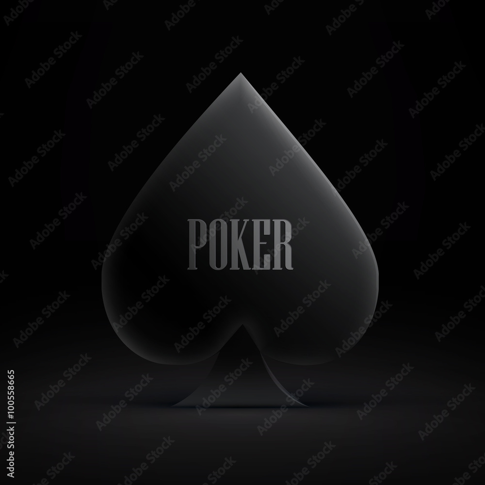 Fototapeta premium gambling card symbol isolated on dark