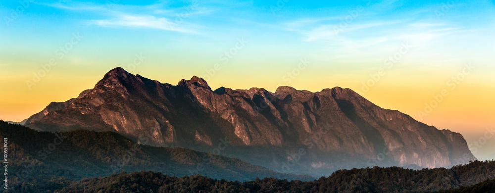 Sunrise at Doi Luang Chiang Dao is a 2,175 m (7,136 ft) high mountain in Chiang Mai Province, Thailand. It is one of the highest peaks of the Daen Lao Range on the Thai side of the border.