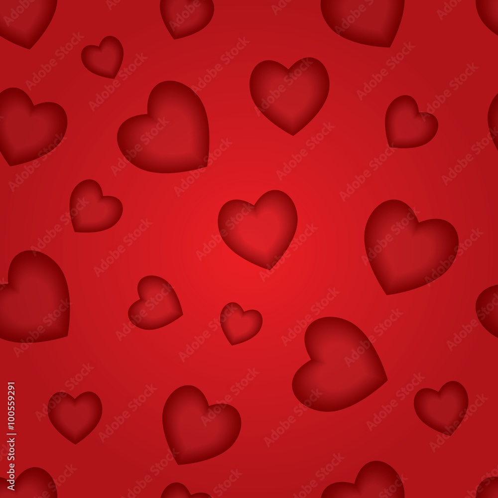 Abstract vector background with hearts. St. Valentine's day seamless pattern