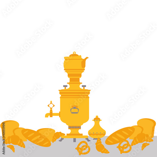 tea party with samovar