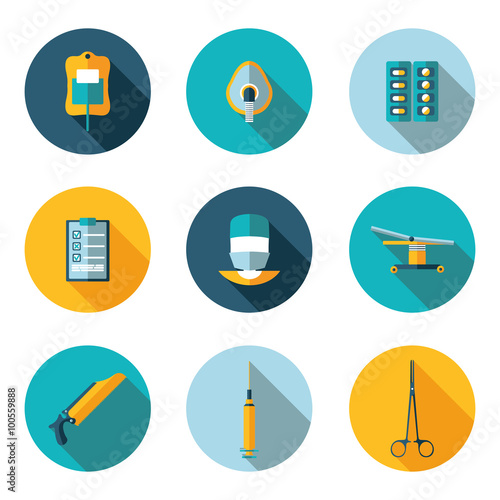 flat icons surgery