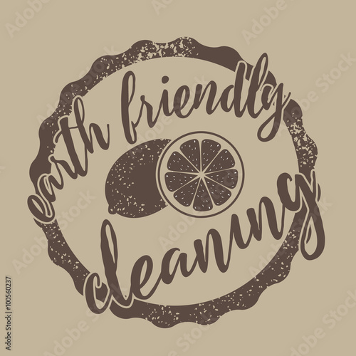 Earth friendly Cleaning naturally stamp