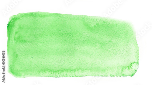 Abstract hand painted watercolor background green