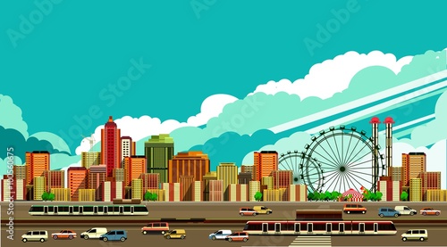 Modern city landscape