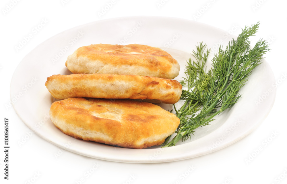 Fried pies with herbs.