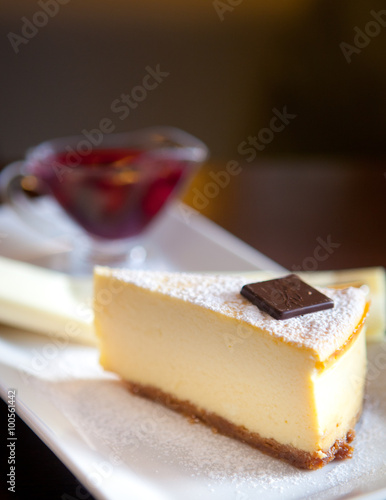Dessert - Cheesecake with Berries Sauce 