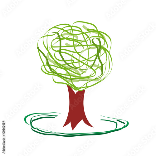 Vector drawing abstract tree