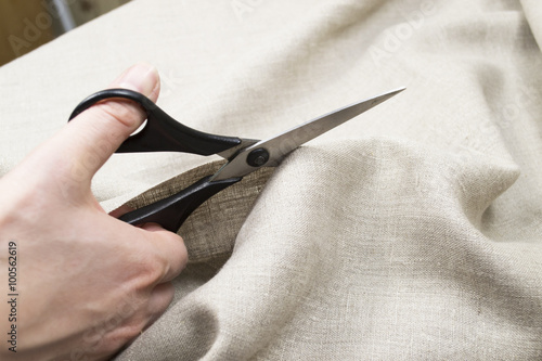 cut fabric from flax
