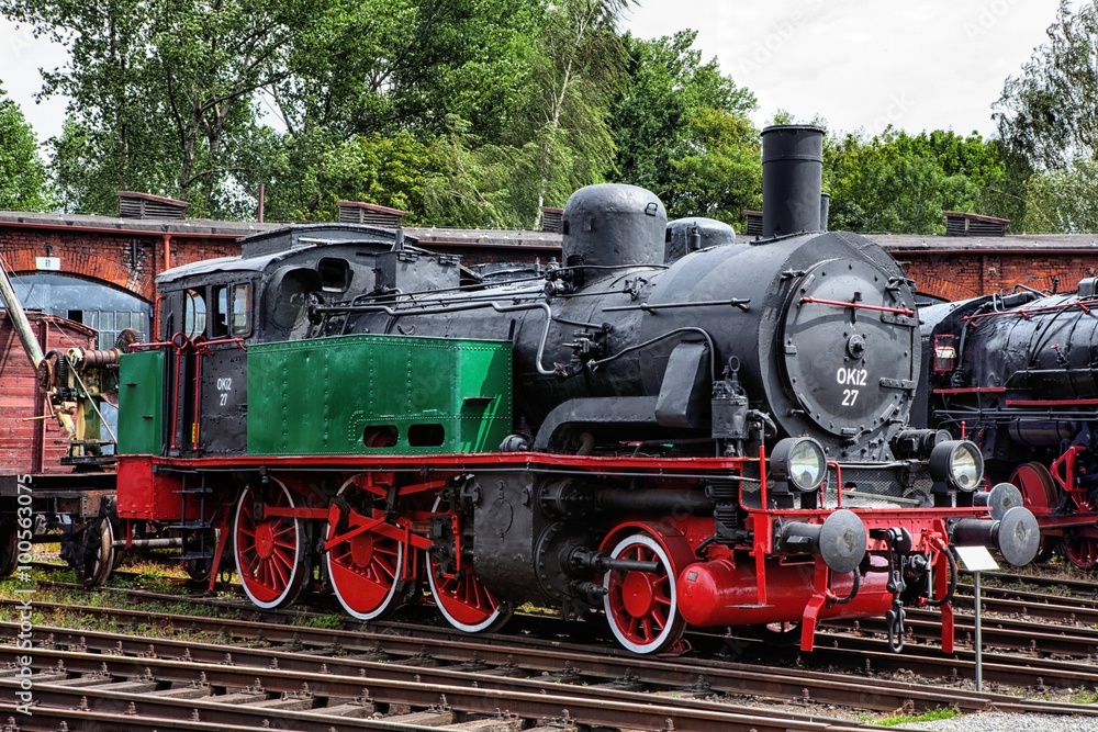 Naklejka premium The old steam locomotive