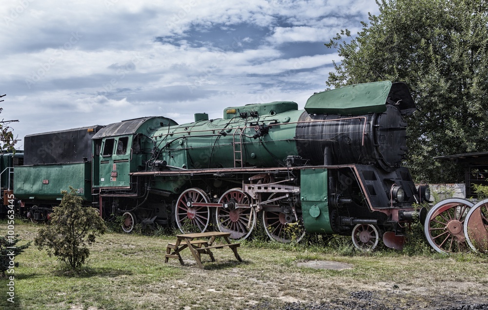 Naklejka premium The old steam locomotive