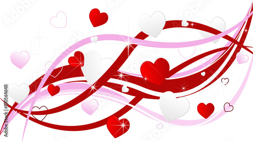 vector background with hearts and lines